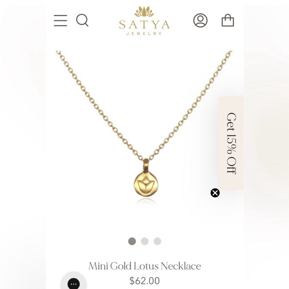 Lotus pendant necklace - Picture 3 of 3